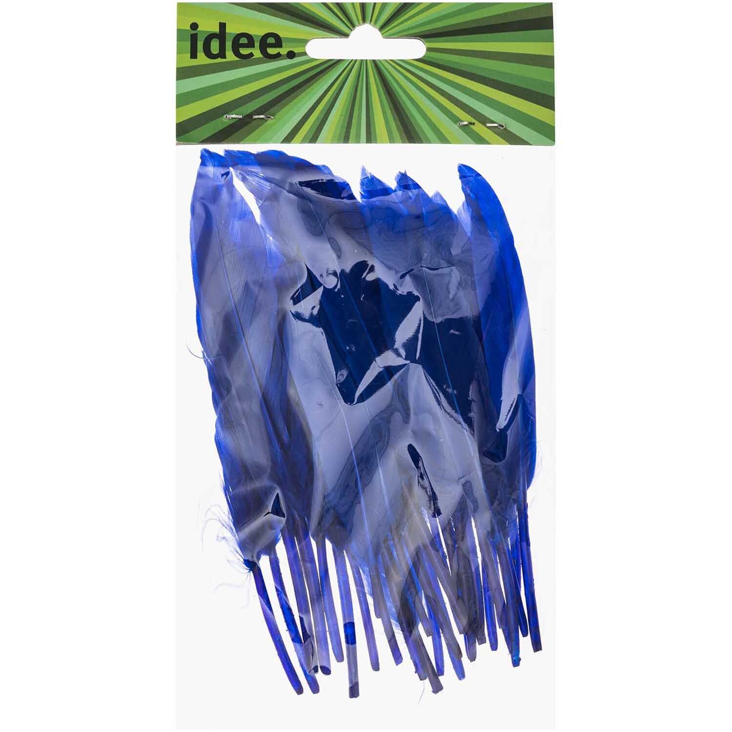 Federn 24 Stück Farbe Blau von idee. Creativmarkt 