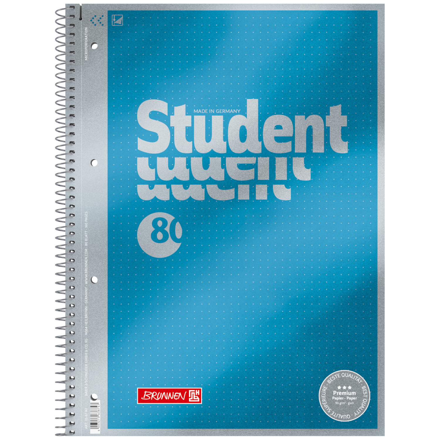 Collgeblock Premium Student A4 80 Blatt punktiert