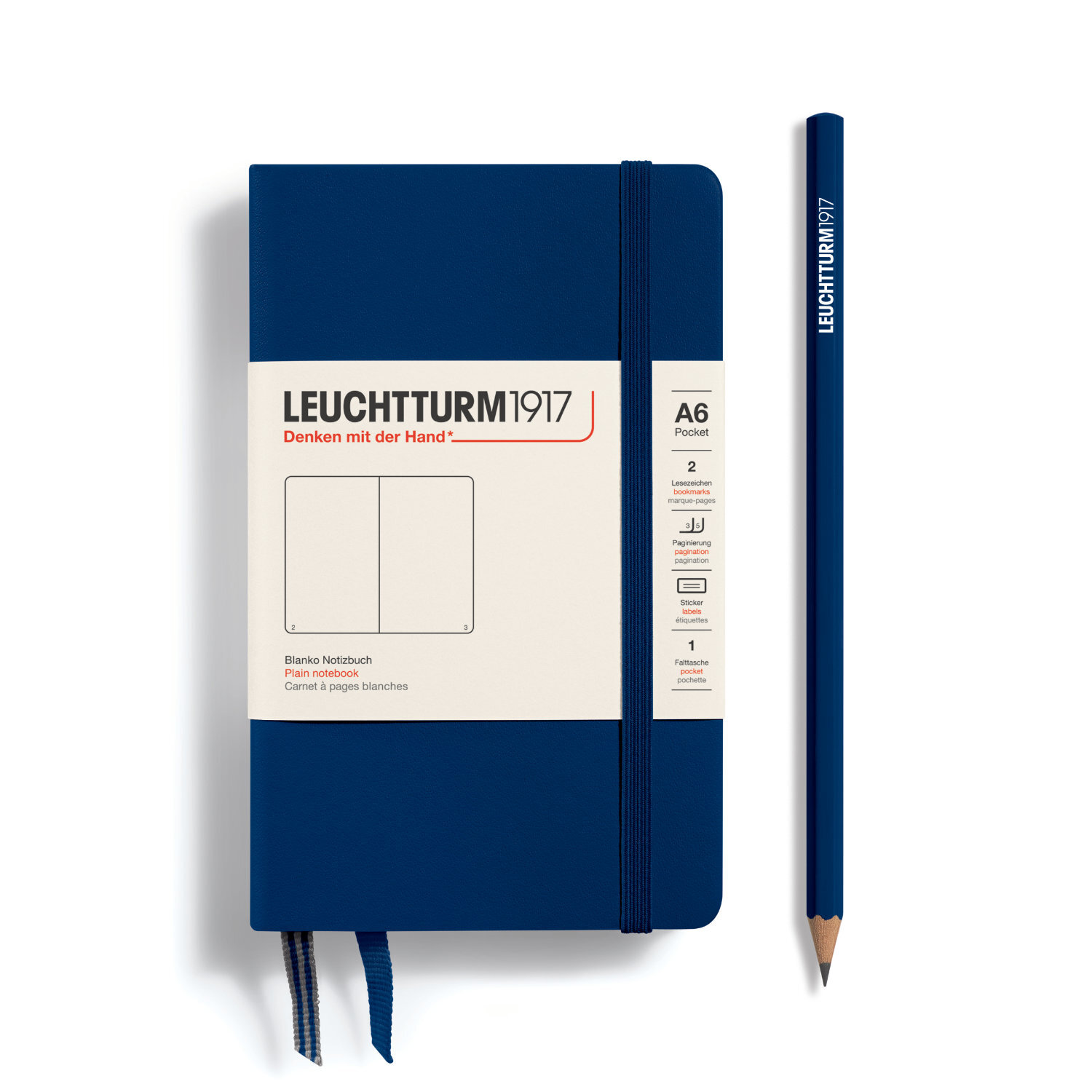 Notizbuch Pocket blanko Hardcover A6