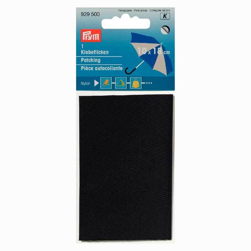 Flicken selbstklebend schwarz 18x10cm Nylon