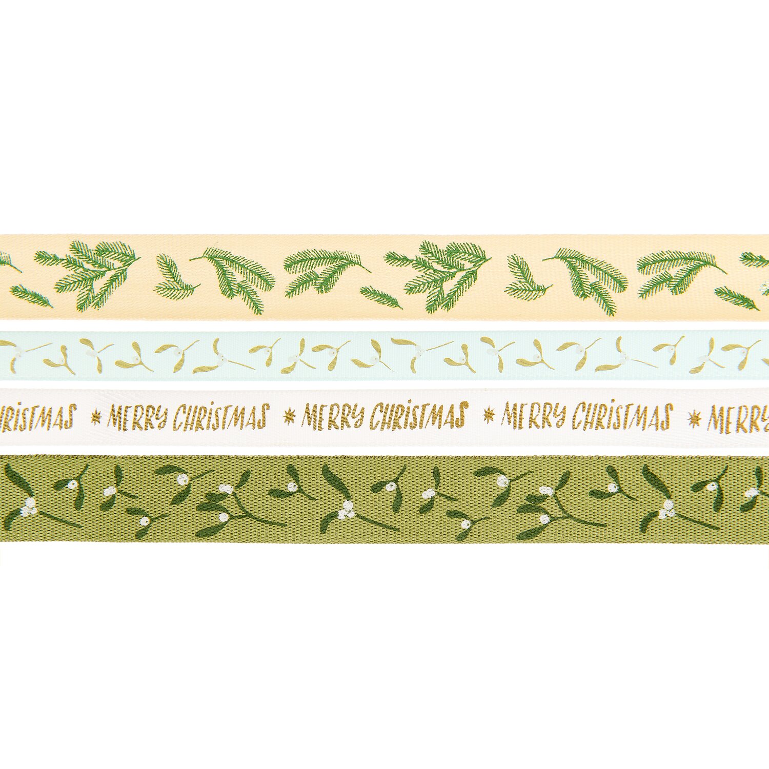 Geschenkband-Set Advent Advent Grün 4 Stück von Rico Design
