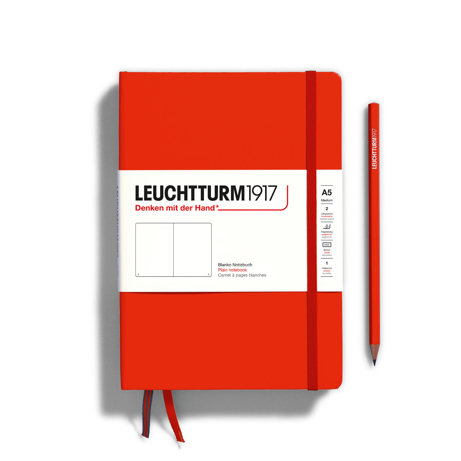 Notizbuch Medium blanko Hardcover A5