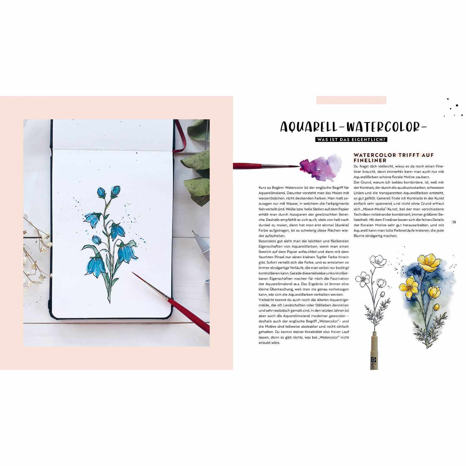 Watercolor - Florale Motive aus Wiese, Wald & Garten Watercolor - Florale Motive aus Wiese, Wald & Garten