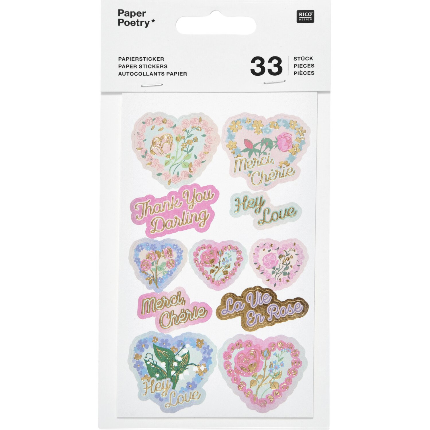 Paper Poetry Papiersticker La Vie en Rose