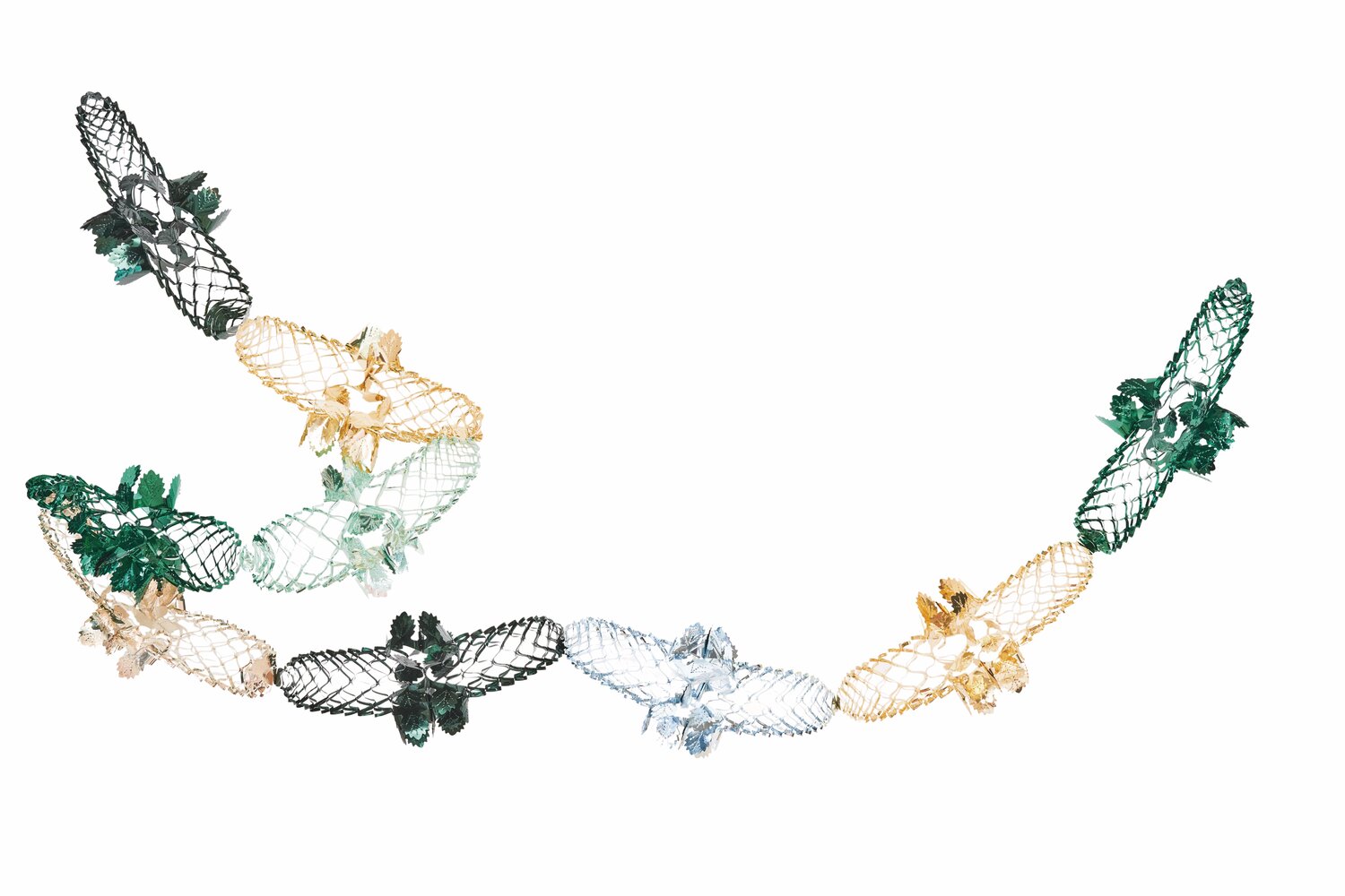 Foliengirlande  2,3m Farbe Mint/Gold von Rico Design
