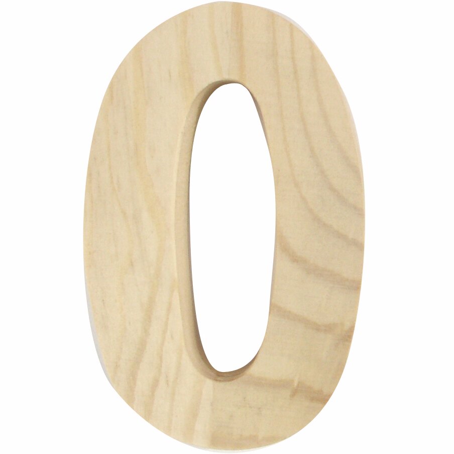 Zahlen 8cm Holz, natürliche Holzfarbe, ideal für kreative Bastelprojekte und Dekorationen.