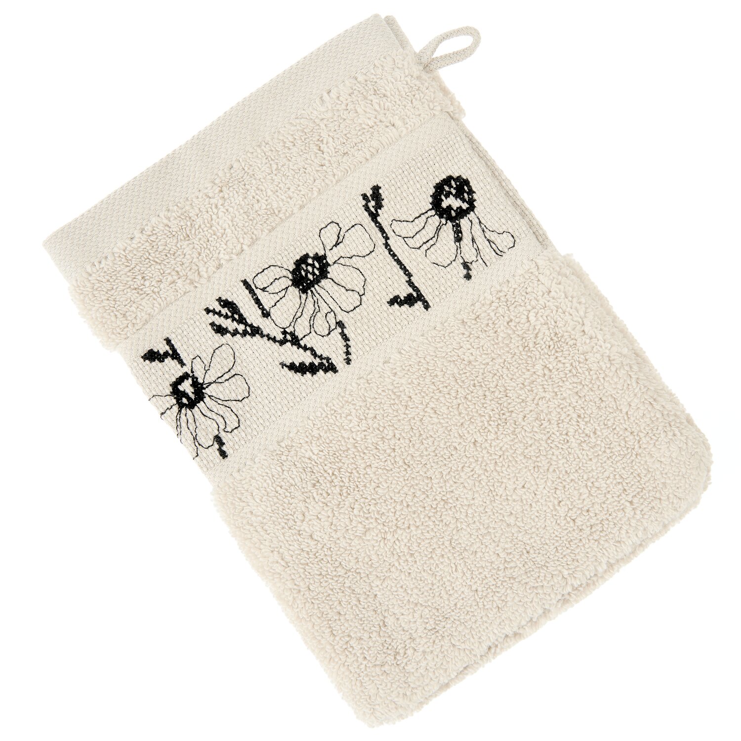 Stickset Waschhandschuh Hellbeige Modell 80853 aus Stickbuch 186