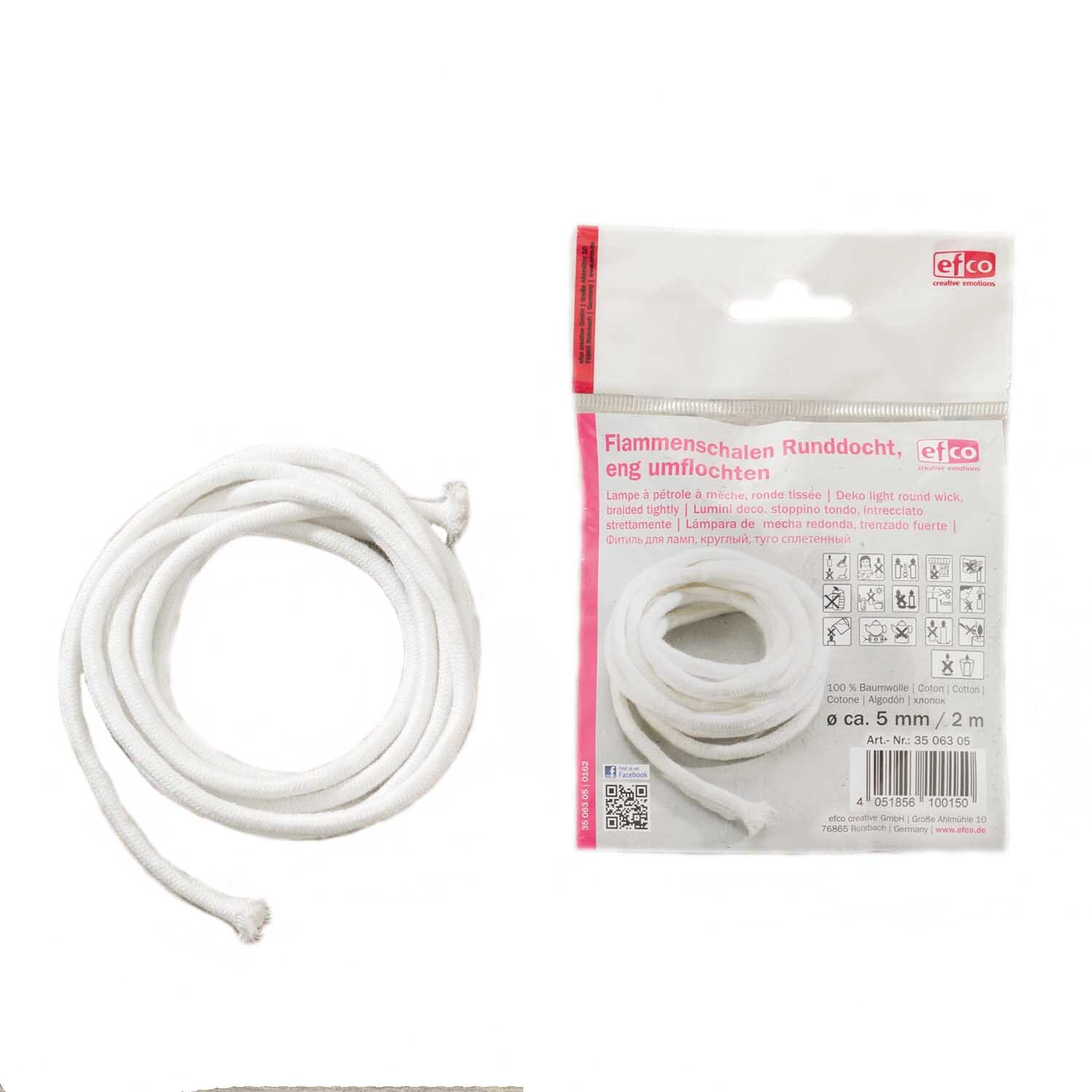 Runddocht für Flammschalen 5mm 2m