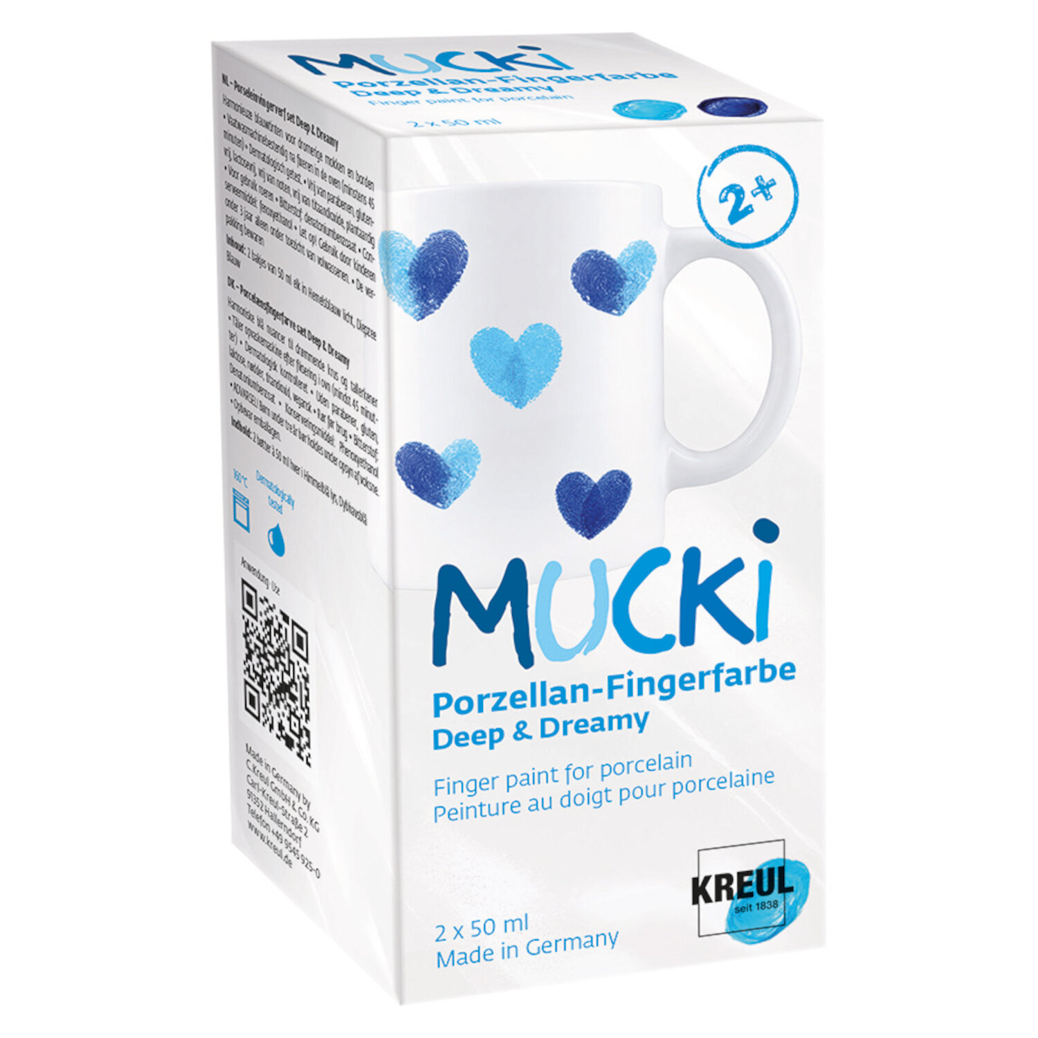 MUCKI Porzellan-Fingerfarbe Set Deep & Dreamy 2x50ml von C.Kreul 