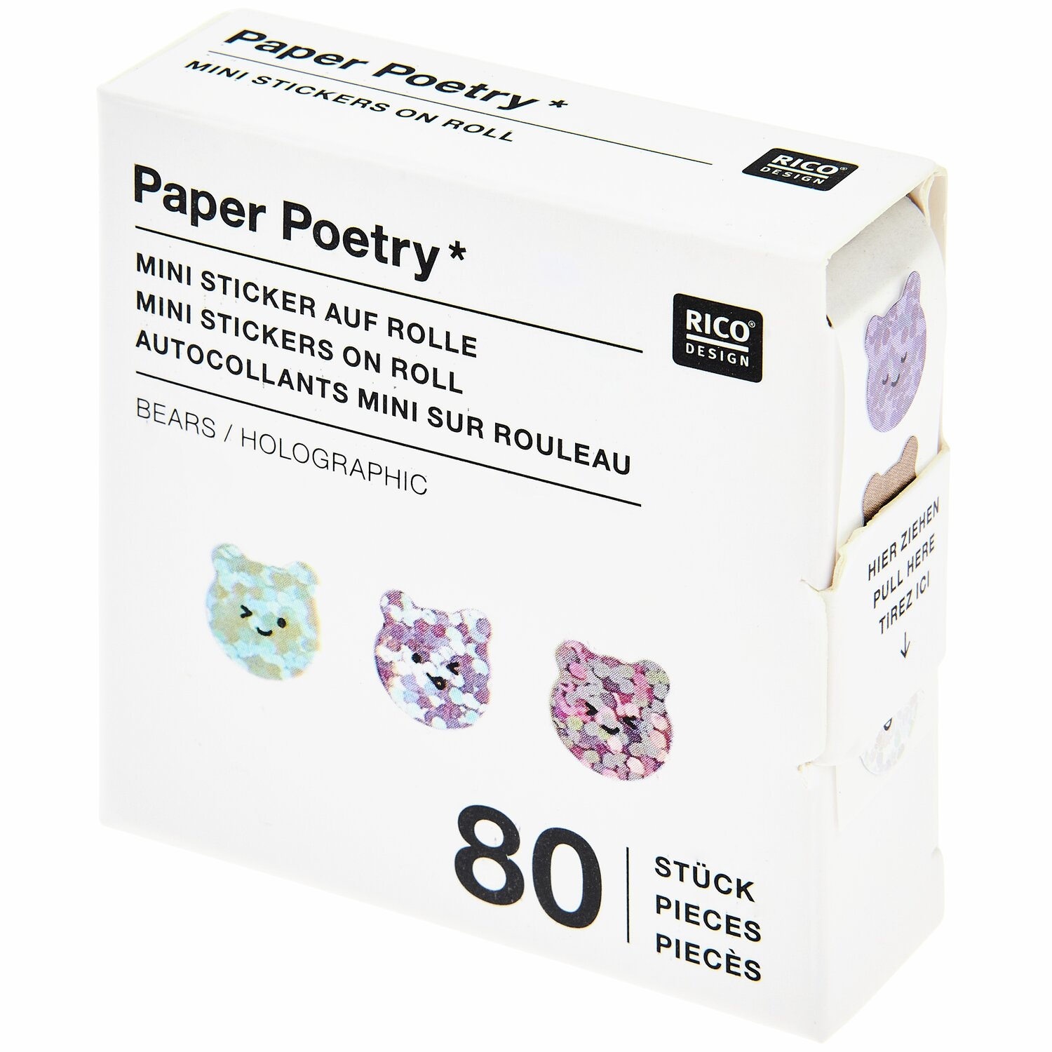 Paper Poetry Mini-Sticker Chingu Bären 1x1cm 80 Stück von Rico Design