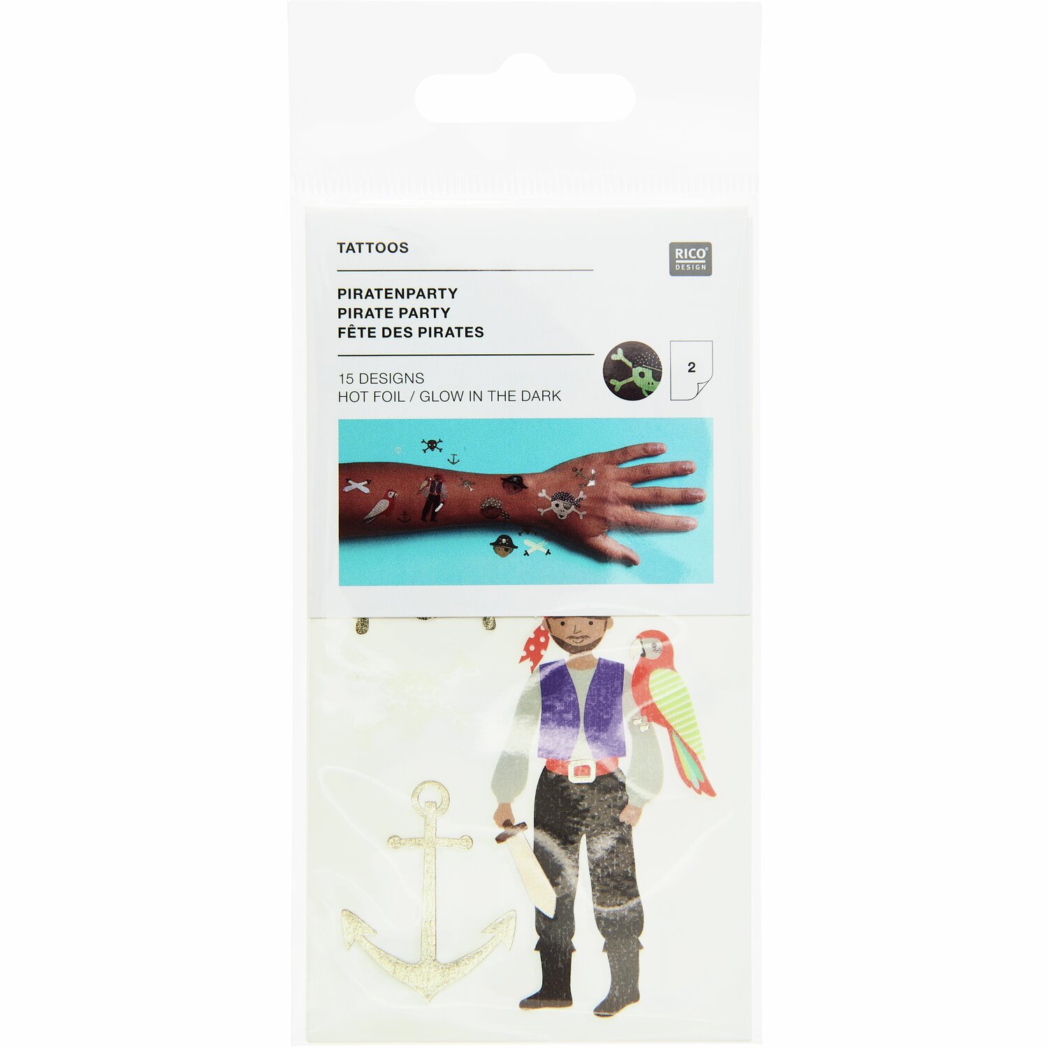 Tattoos Piratenparty 15-teilig von Rico Design