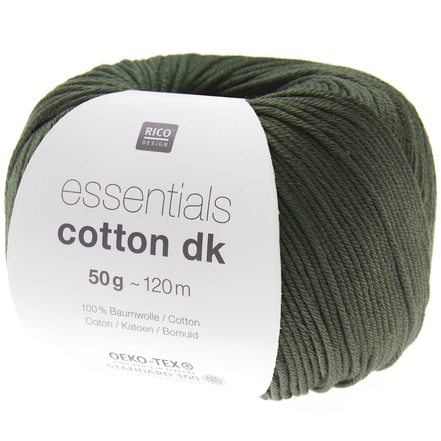 Essentials Cotton dk 50g 120m Farbe Khaki von Rico Design