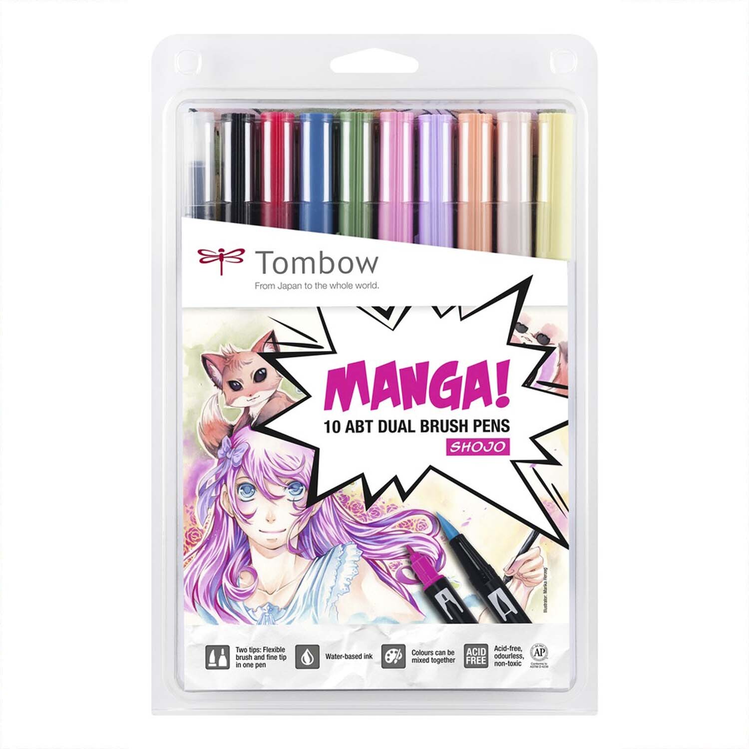 ABT Brush Pen Set Manga Shojo