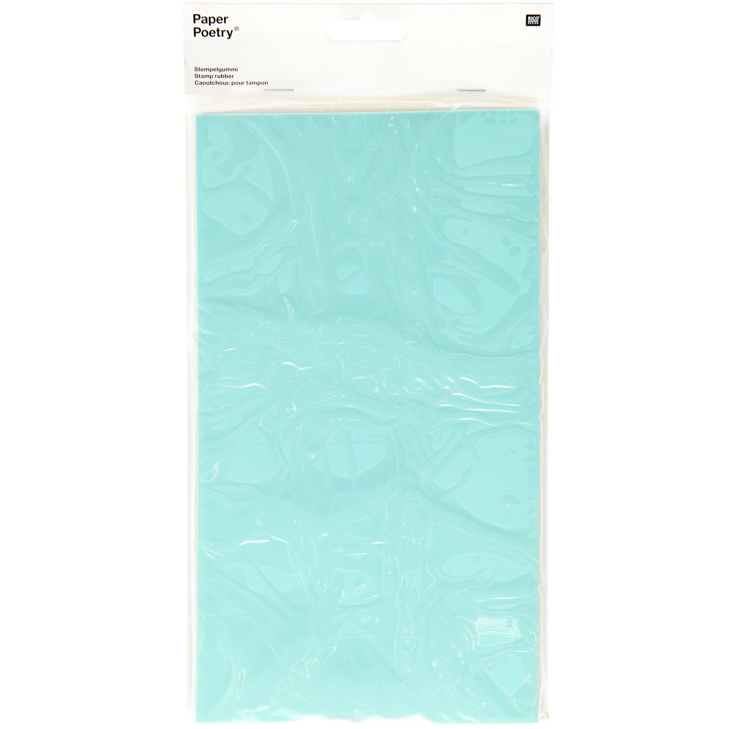 Paper Poetry Stempelgummi Block groß 15x26,5cm 7mm von Rico Design