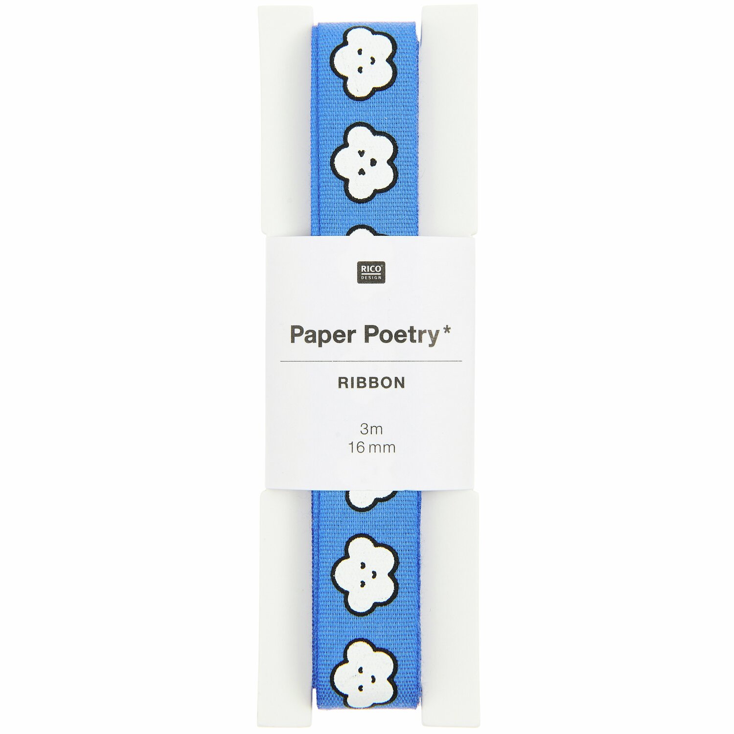 Paper Poetry Taftband Chingu Wolken Größe 16mm x 3m von Rico Design