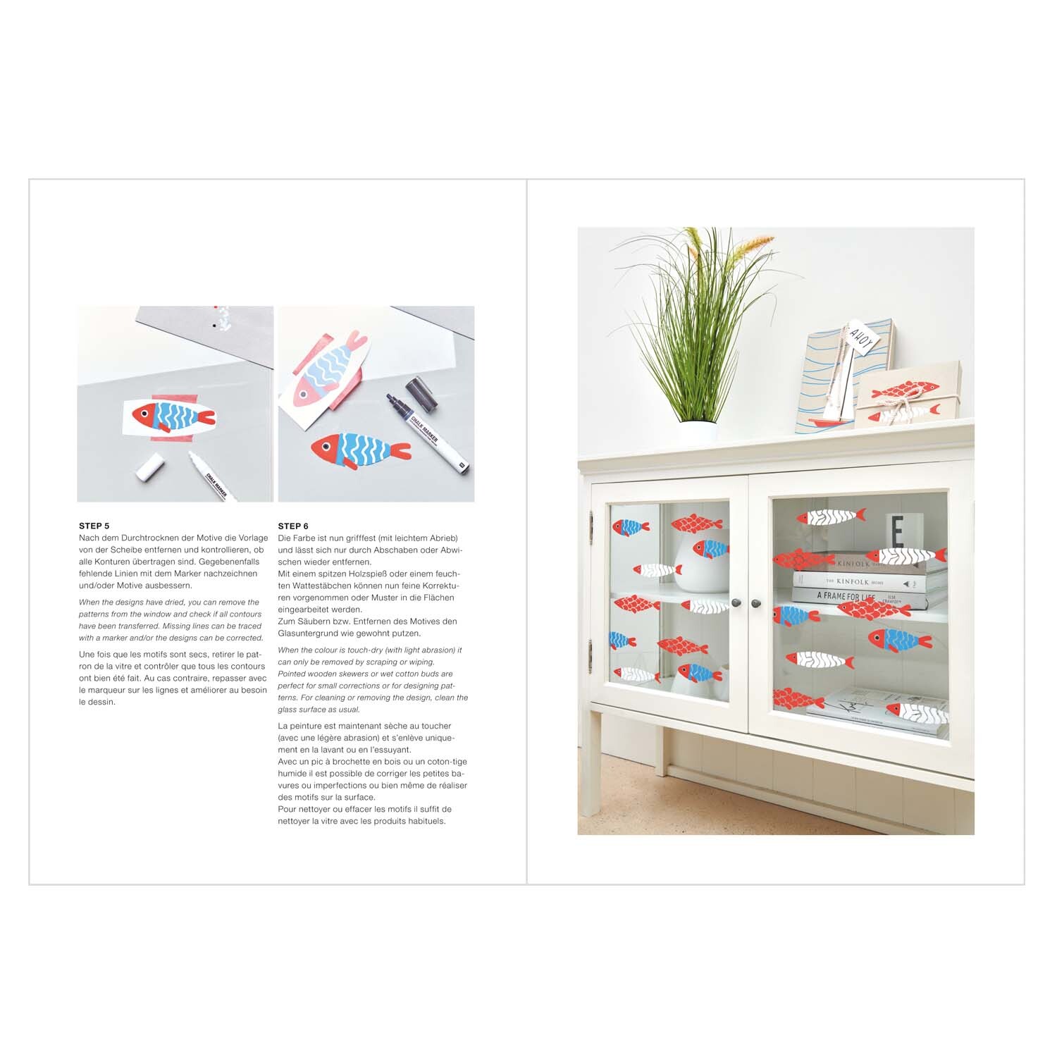 Vorlagenmappe Maritim Fenster- und Glasmalerei mit Kreidestiften
