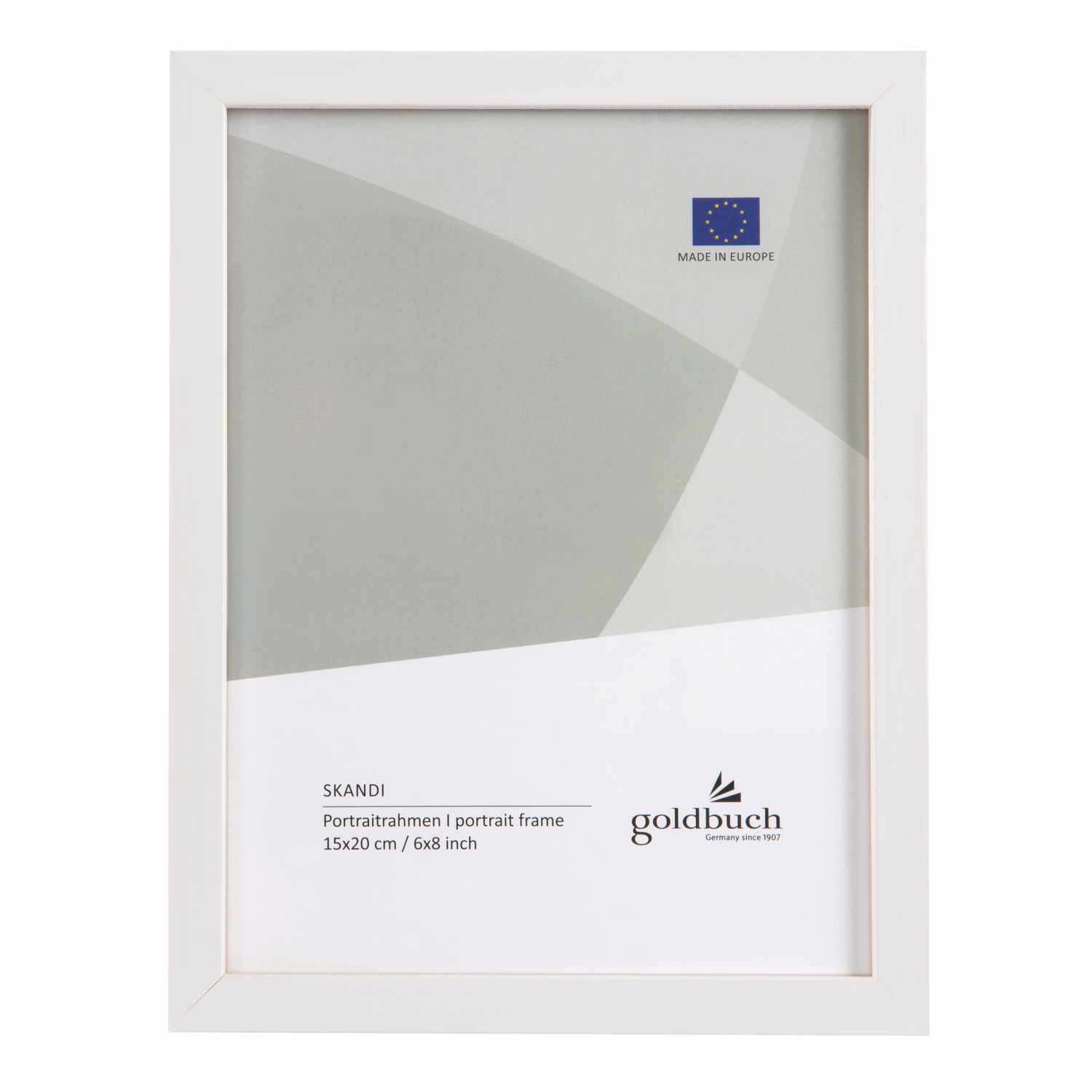 Bilderrahmen aus Holz: Weißer Rahmen von goldbuch, ideal für Fotos, schlichtes Design, europäische Herstellung.