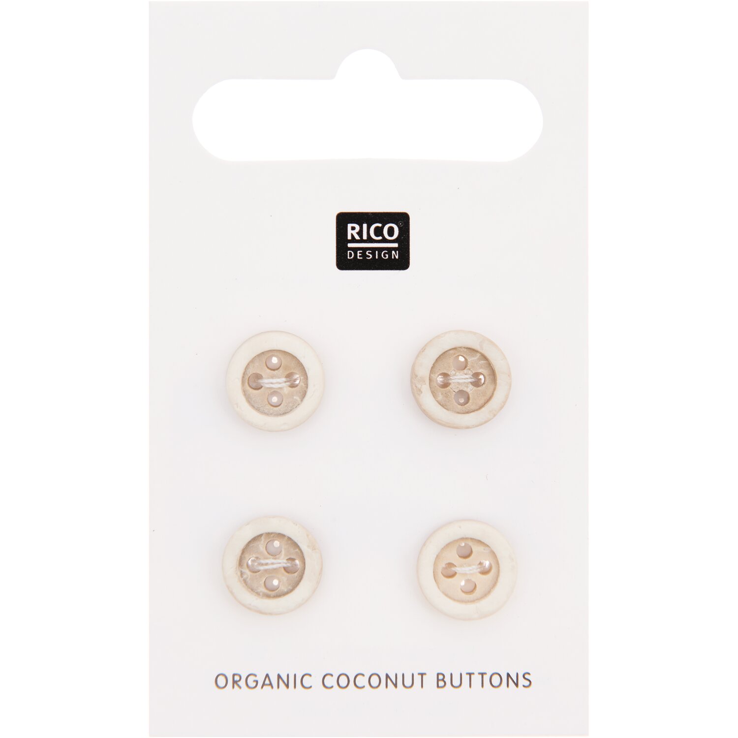 Kokosnuss Knöpfe 4 Stück von Rico Design