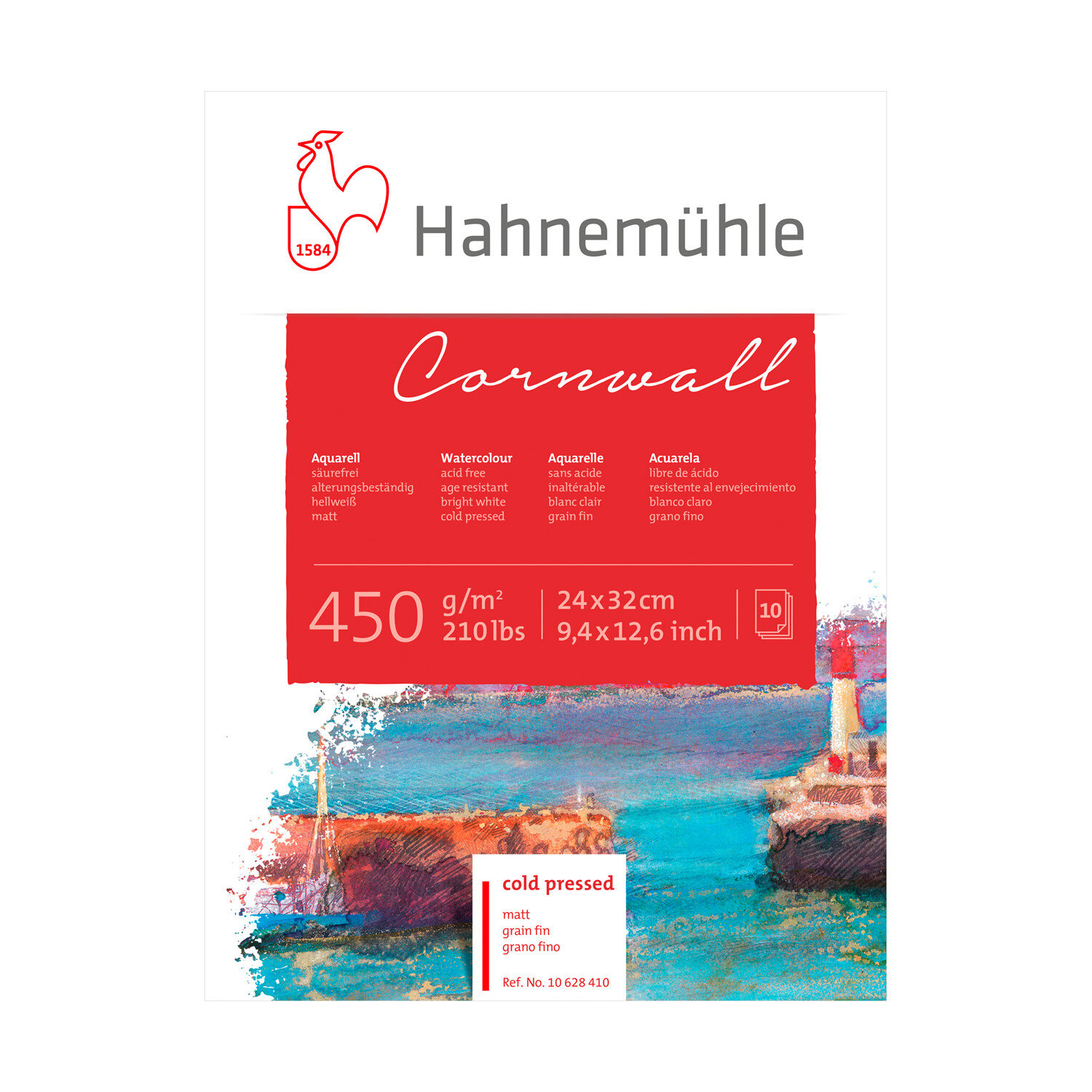 Aquarellblock Cornwall matt 450g/m² 10 Blatt von Hahnemühle FineArt 