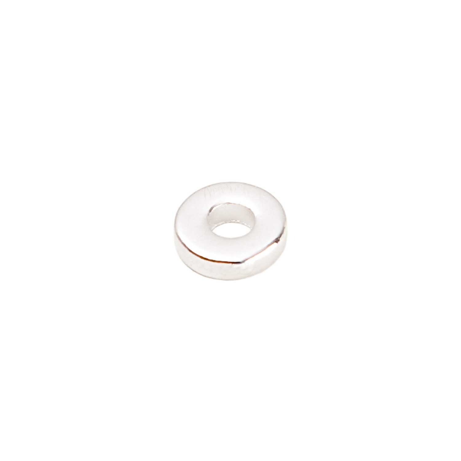 Scheibe rund silber 6mm 35 Stück