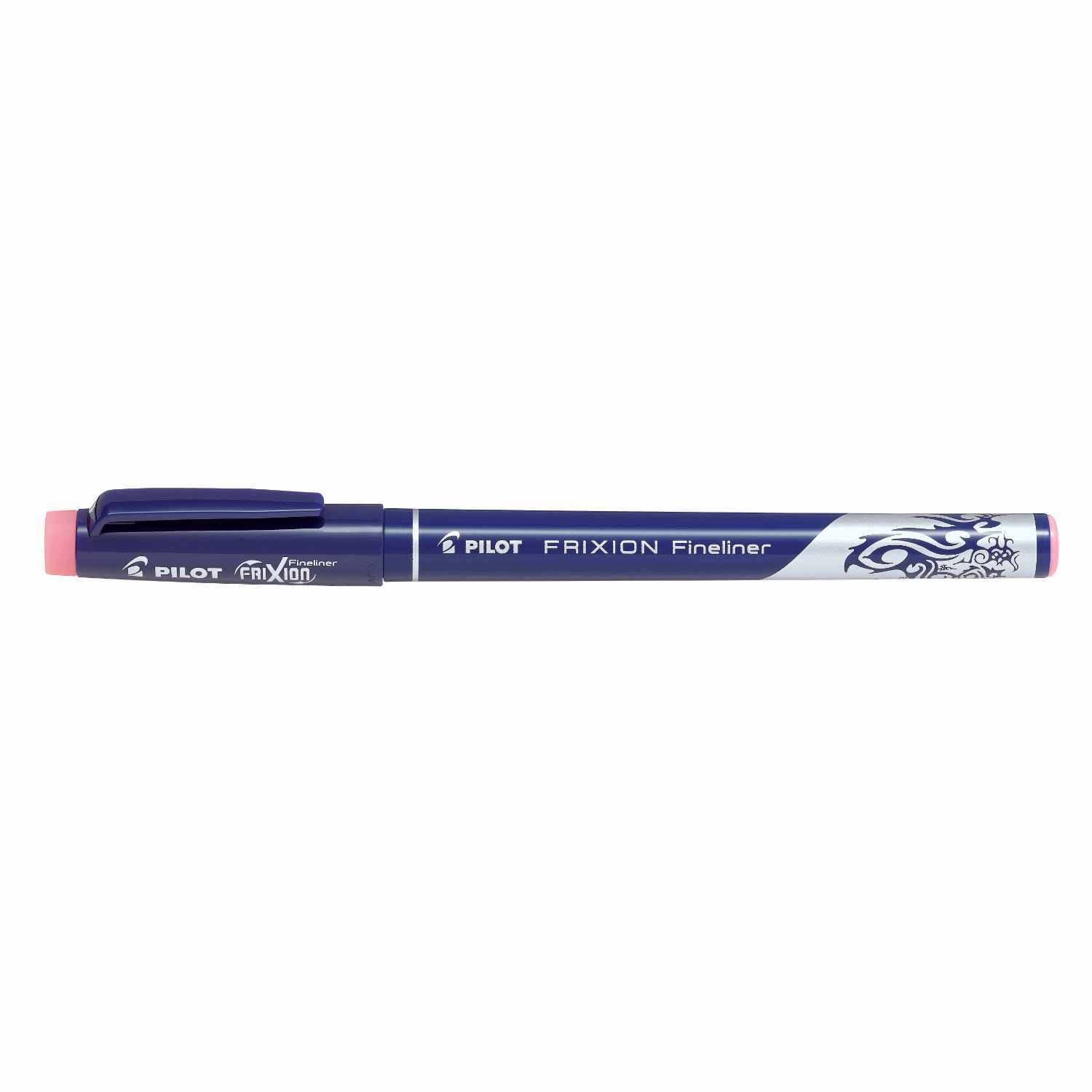 Frixion Fineliner in Babypink von PILOT, abgebildet auf weißem Hintergrund, ideal für präzises Schreiben.