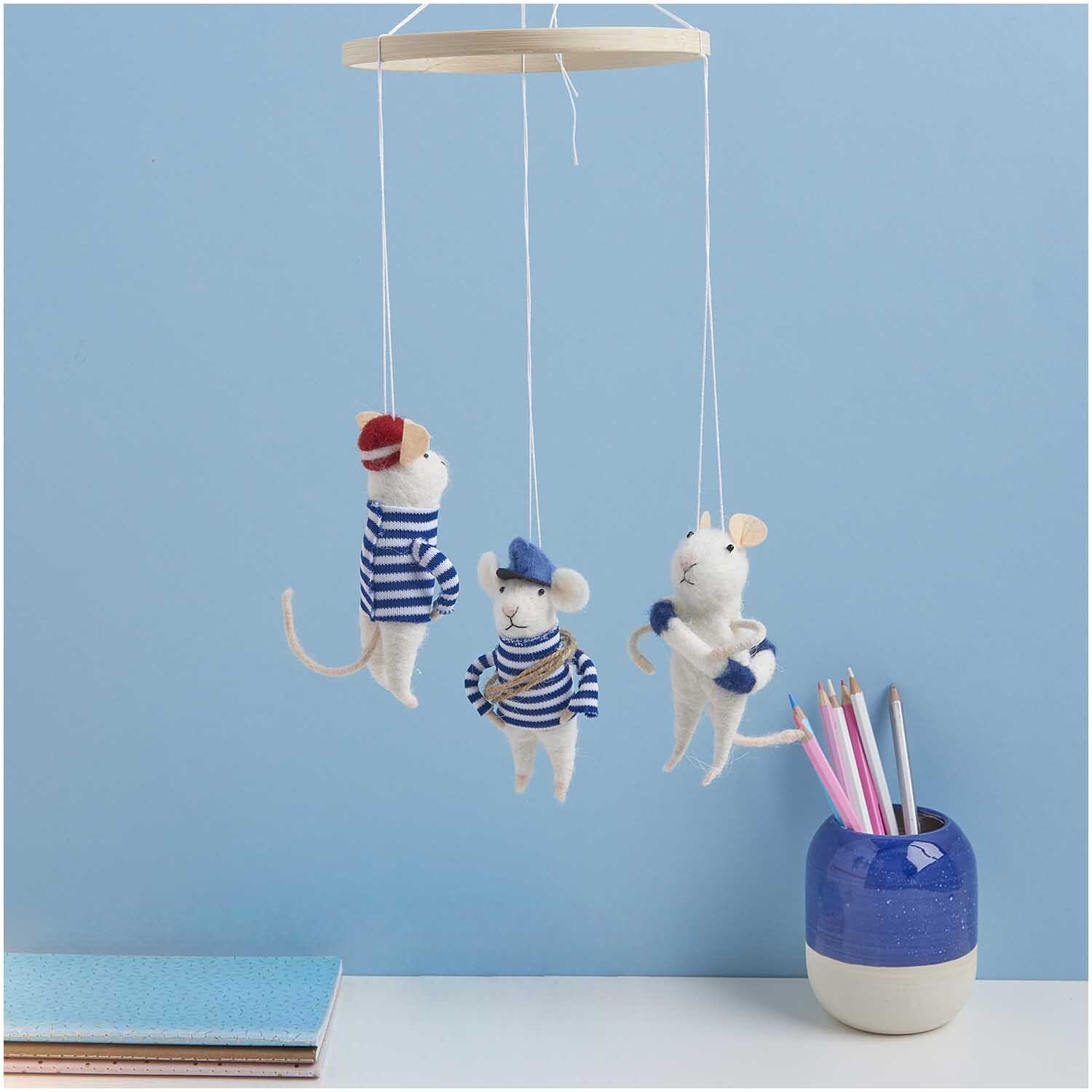 Filzhänger Maus mit Rettungsring 11cm Filzhänger Maus mit Rettungsring 11cm