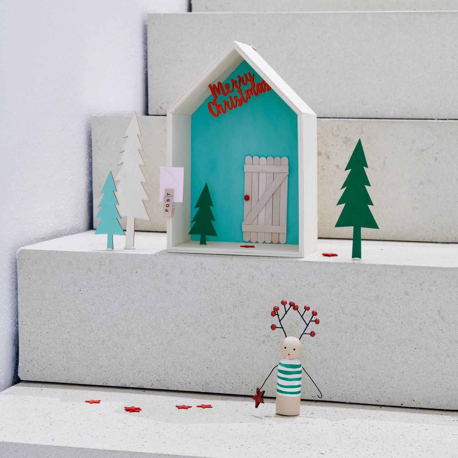 Bastelanleitung Wichtelhaus aus Holz von Rico Design