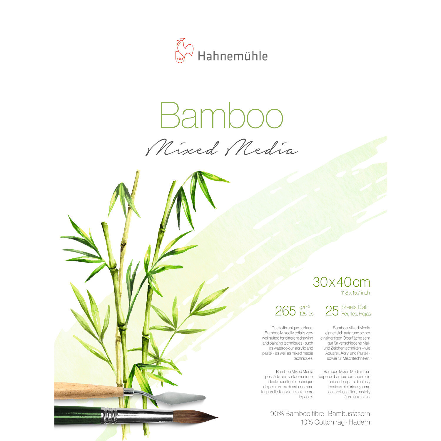 Hahnemühle Block Bamboo Mixed Media 265g/m² 30x40cm 25 Blatt