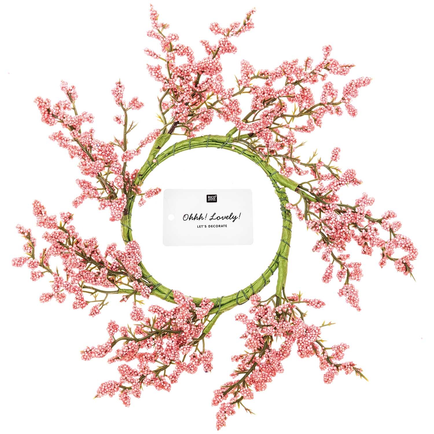 Kranz Mini-Beeren apricot 9cm von Rico Design