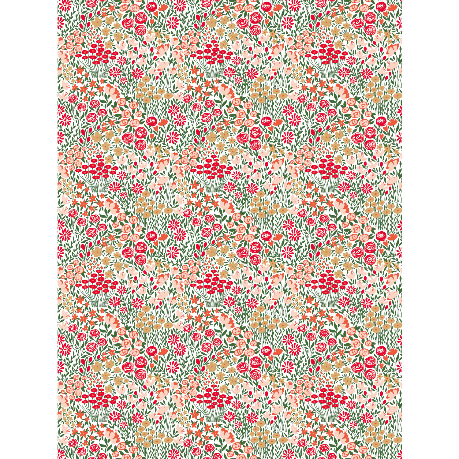 Papier Mix & Patch Die Liebe auf der Wiese 30x40cm 4 Bögen von Clairefontaine-Rhodia