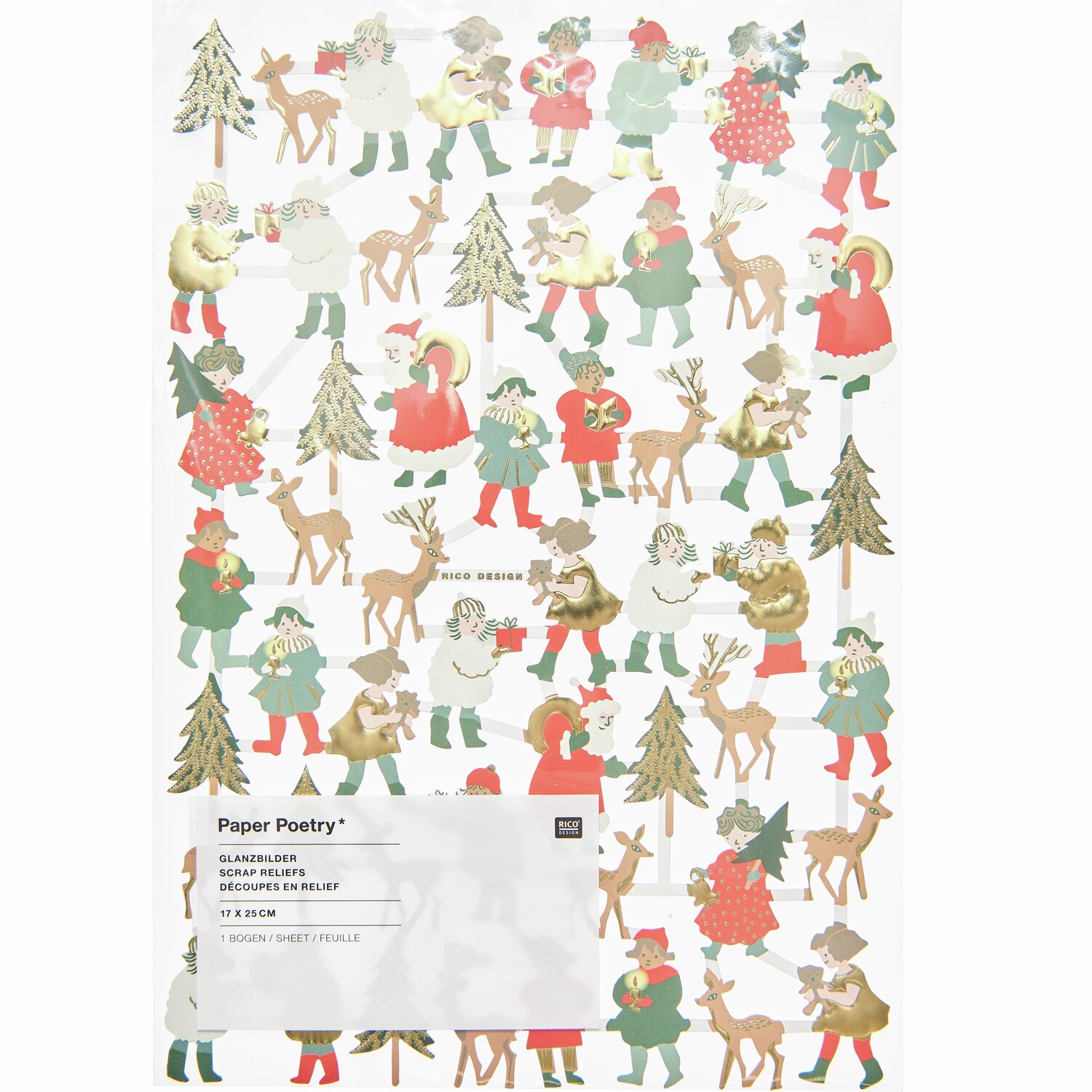 Paper Poetry Glanzbilder Kinder 1 Blatt von Rico Design