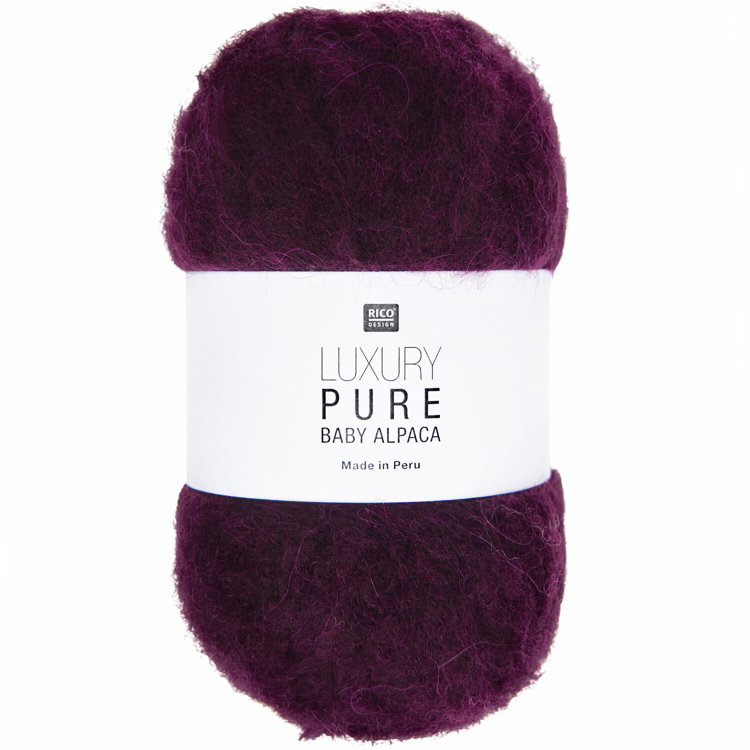 Luxury Pure Baby Alpaca 50g 150m Farbe Bordeaux von Rico Design