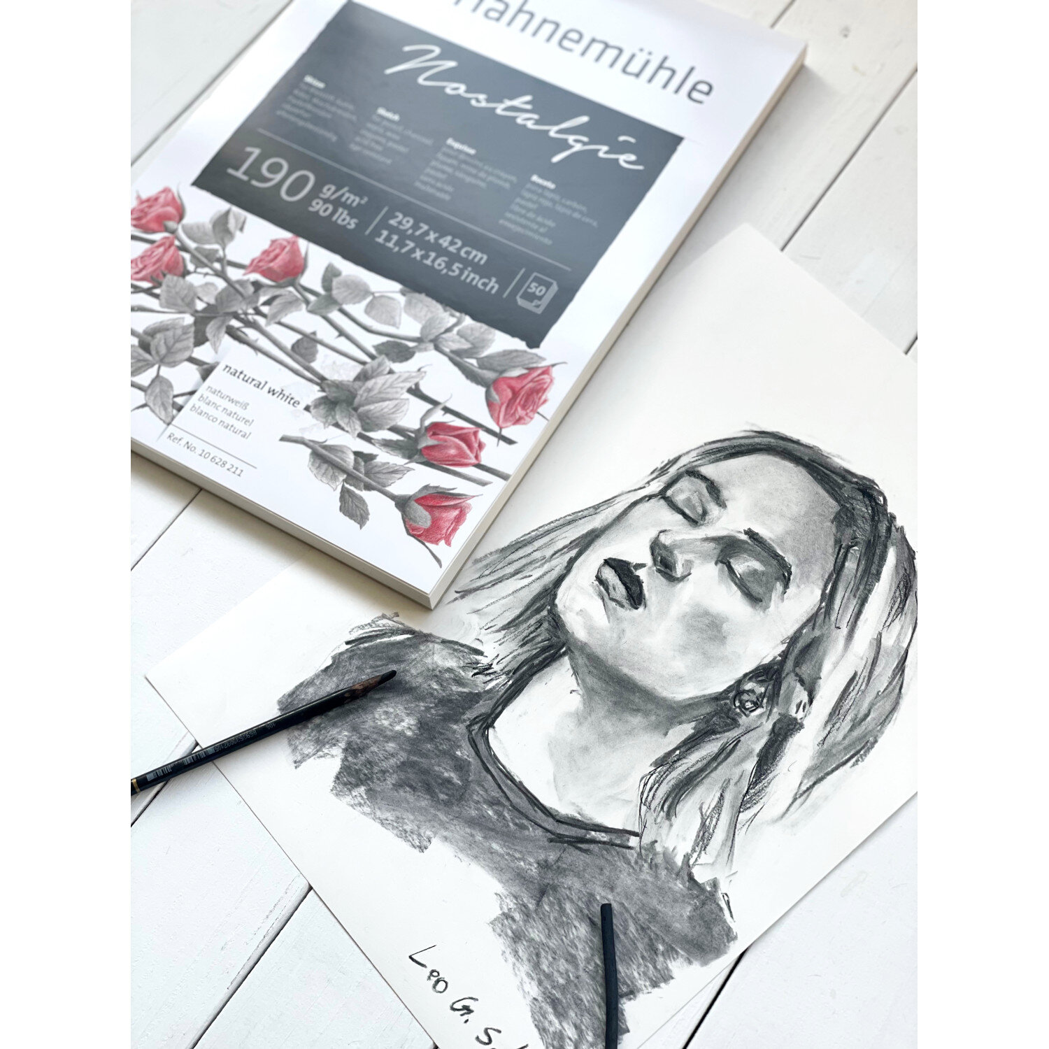 Skizzenblock Nostalgie 190g/m² 50 Blatt Größe A4 von Hahnemühle FineArt 