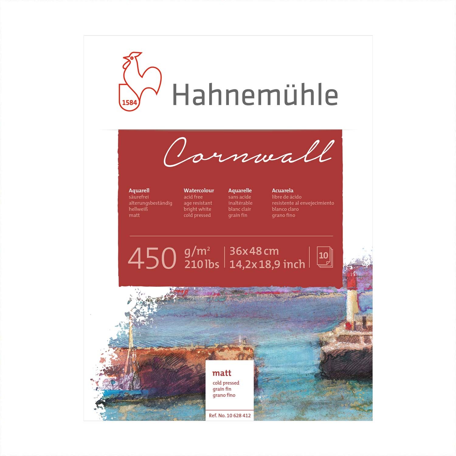 Aquarellblock Cornwall matt 450g/m² 10 Blatt