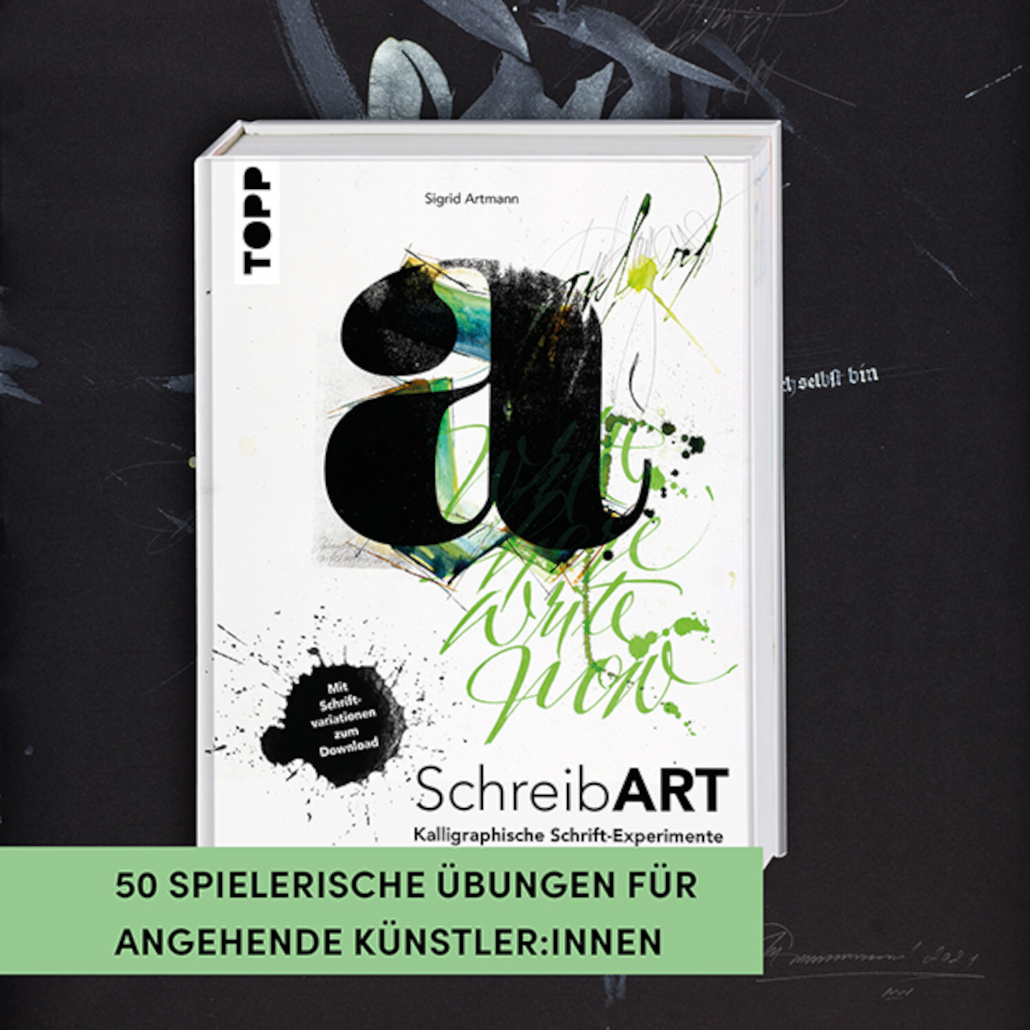 SchreibART: Kreatives Buch mit kalligrafischen Übungen, ideal für angehende Künstler:innen.
