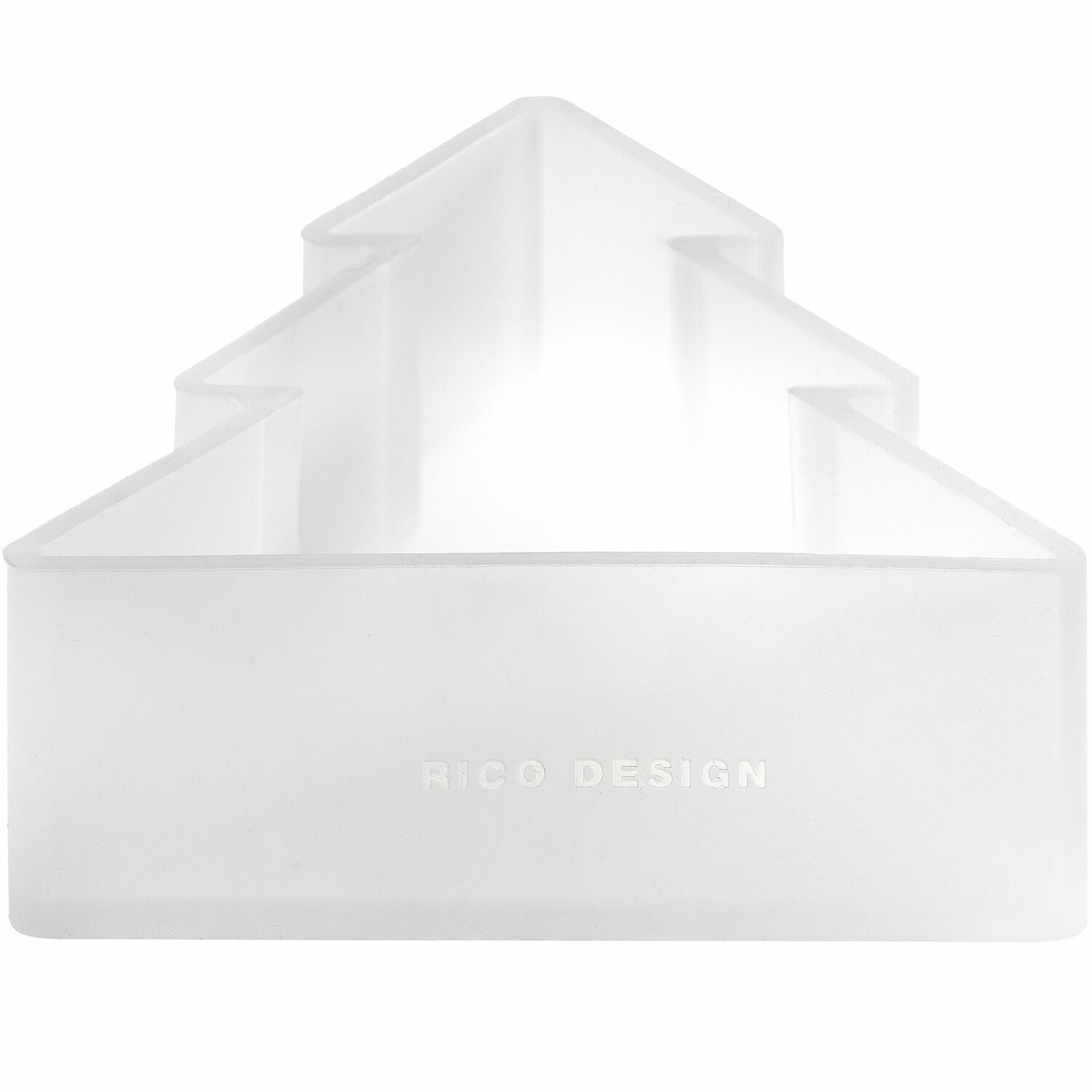 Silikon Gießform Tannenbaum in Weiß von Rico Design, ideal für kreative Bastelprojekte.