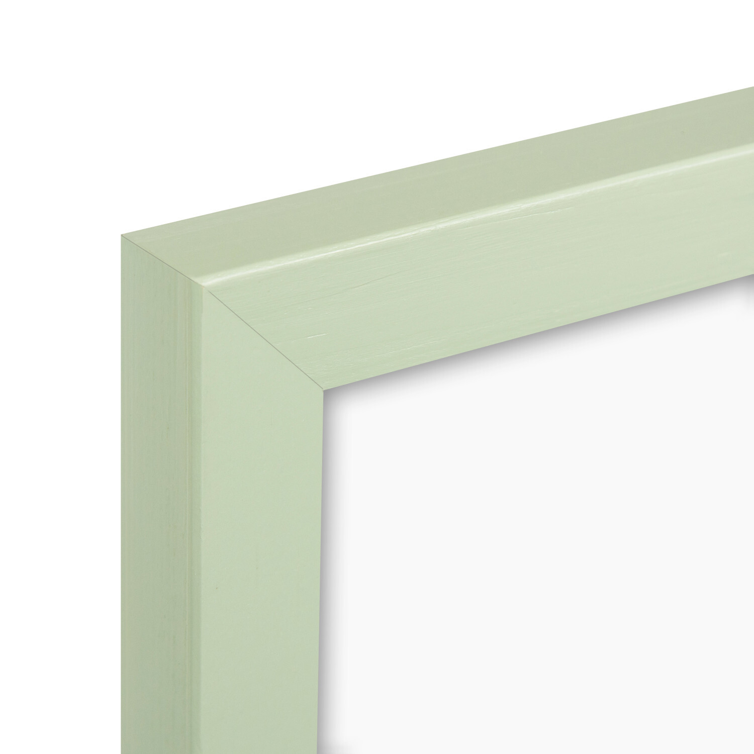 Bilderrahmen Aura aus Holz in Peppermint zeigt eine elegante, minimalistische Ecke.