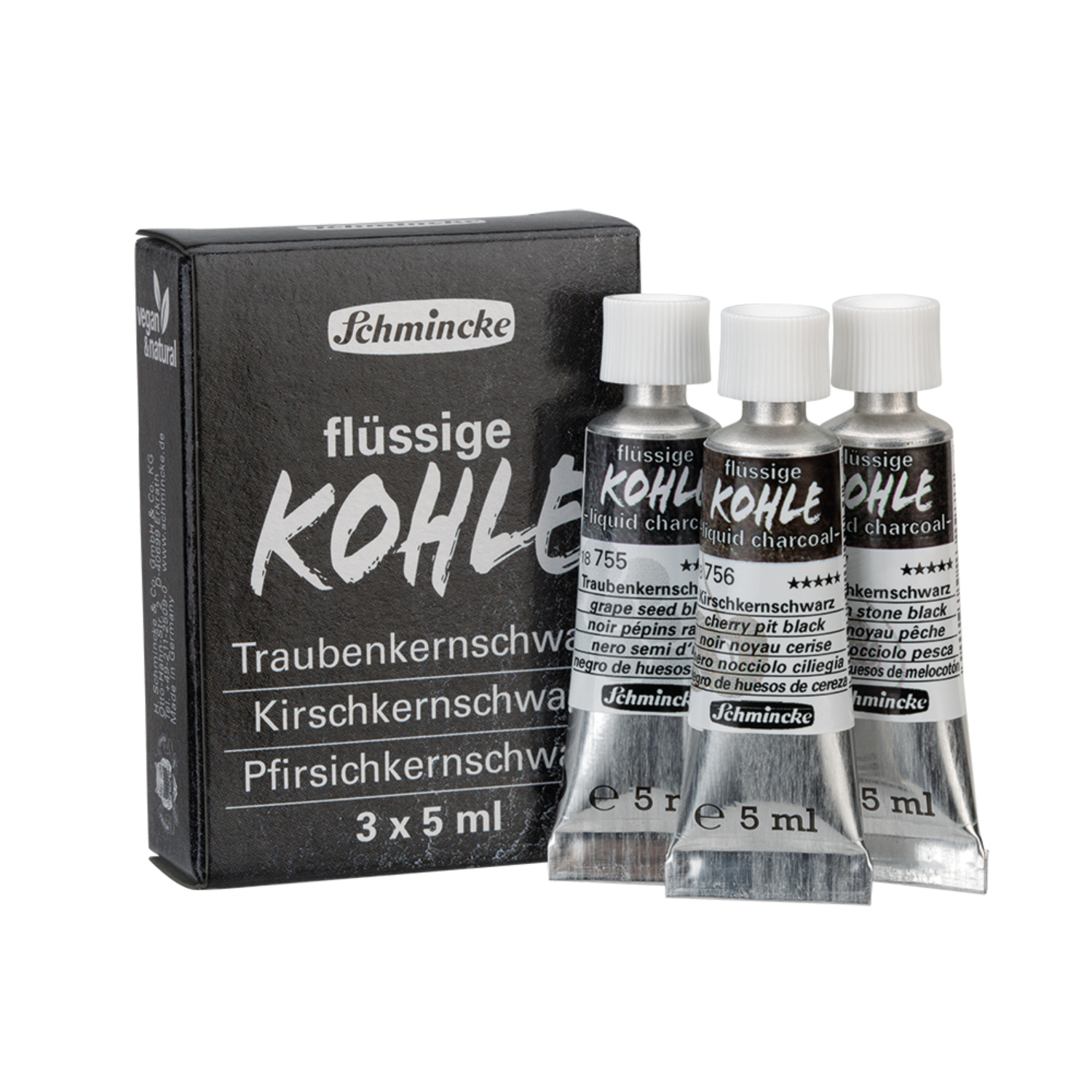 Pigmente Trio flüssige Kohle Set Pigmente Trio flüssige Kohle Set