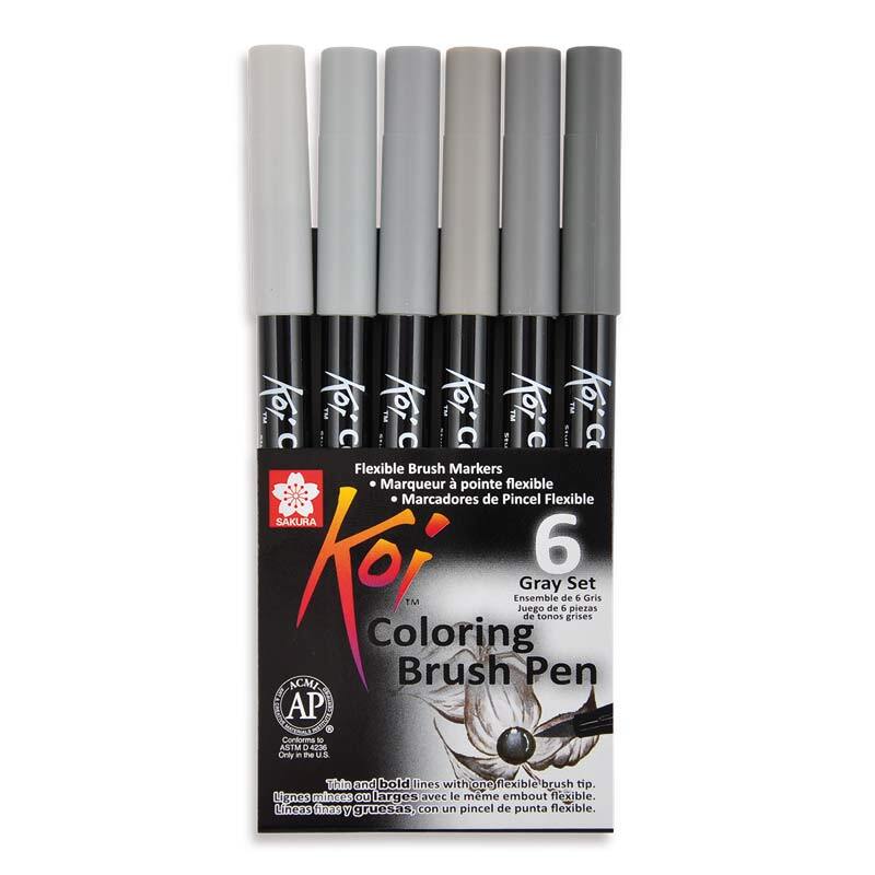 Coloring Brush Pen grautöne