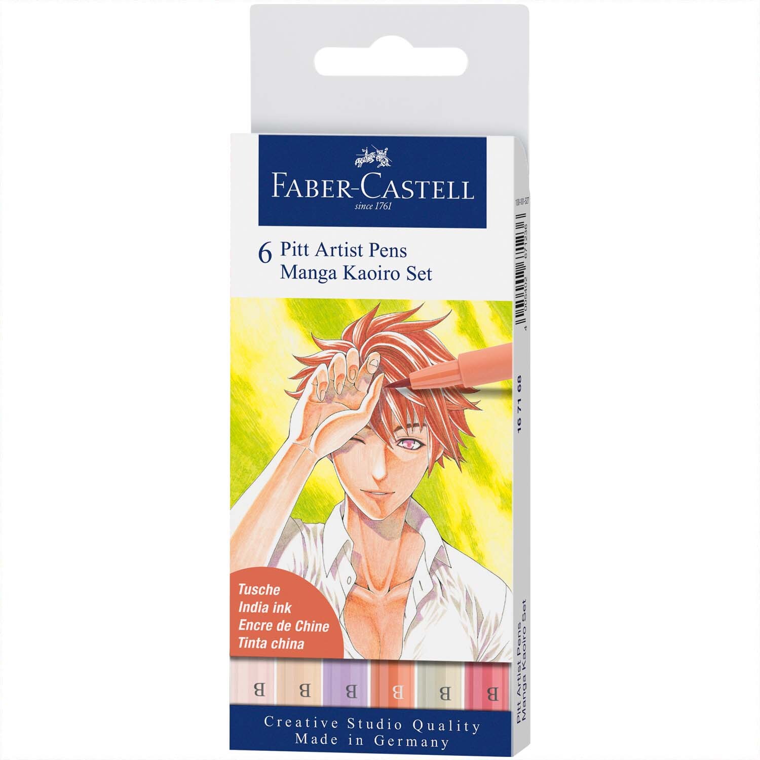 Pitt Artist Pen Manga Kaoiro Tuschestift-Set 6-teilig