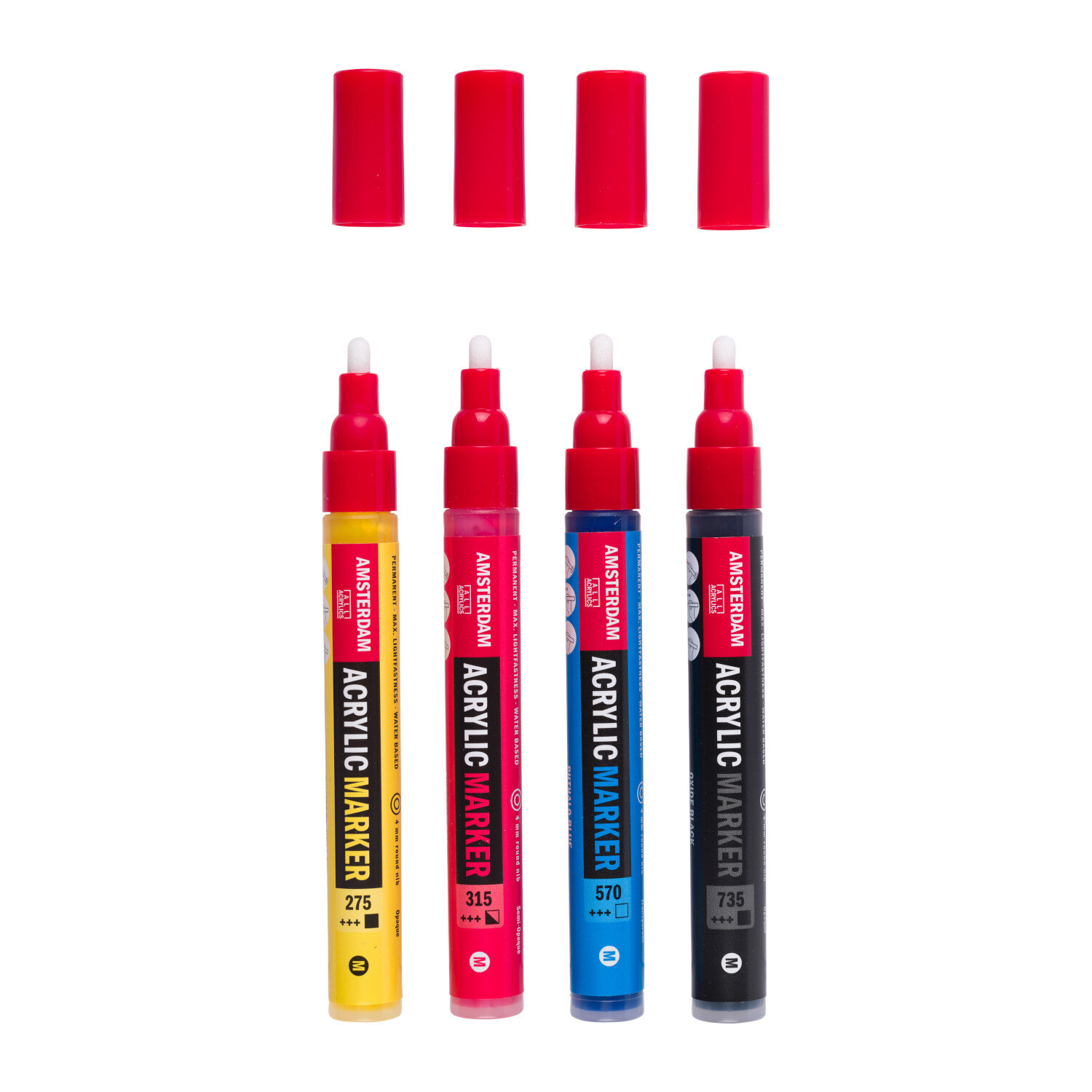 Acrylic Marker Set Basis 4 Stück von Royal Talens