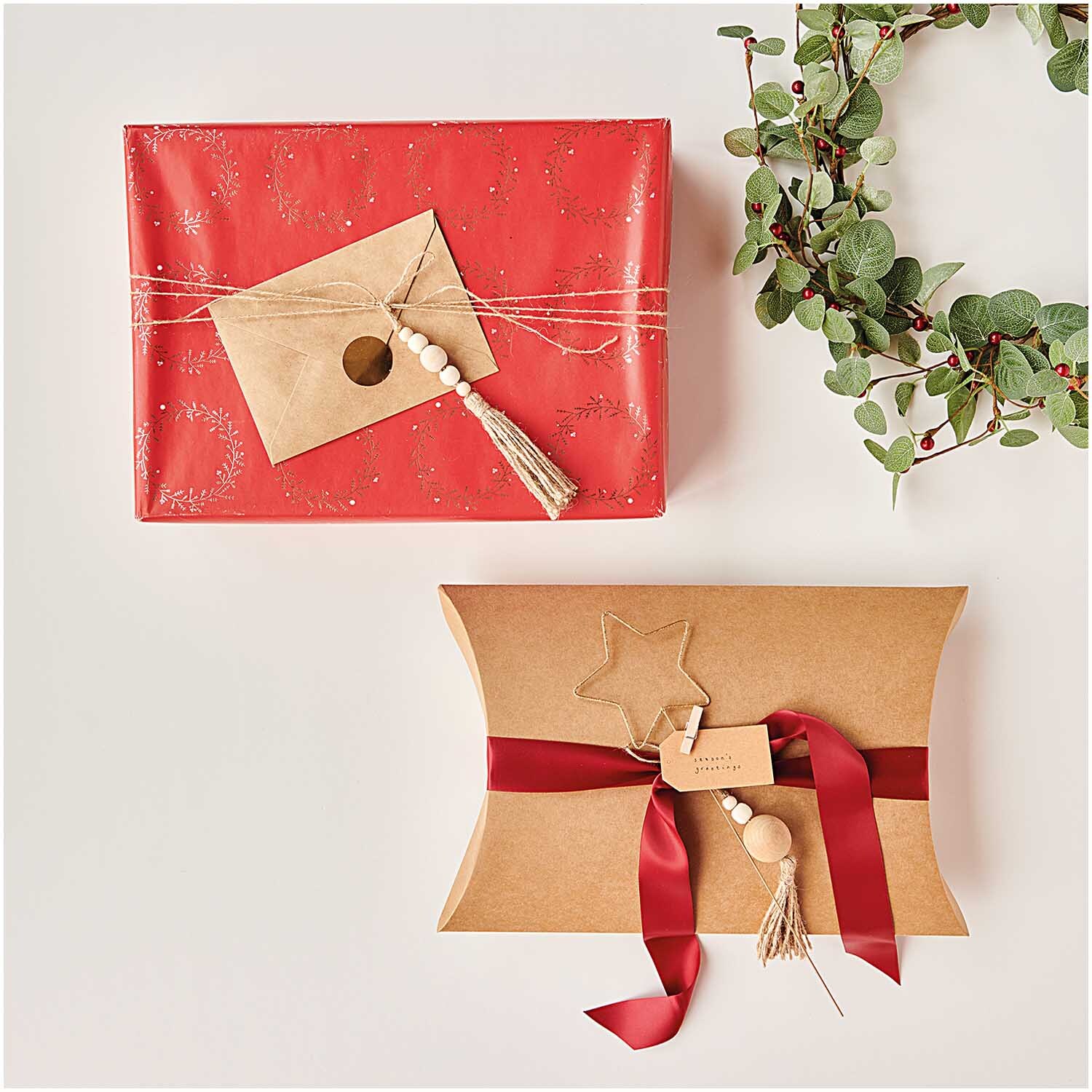 Deko-Tassel mit großer Holzperle natur 16cm