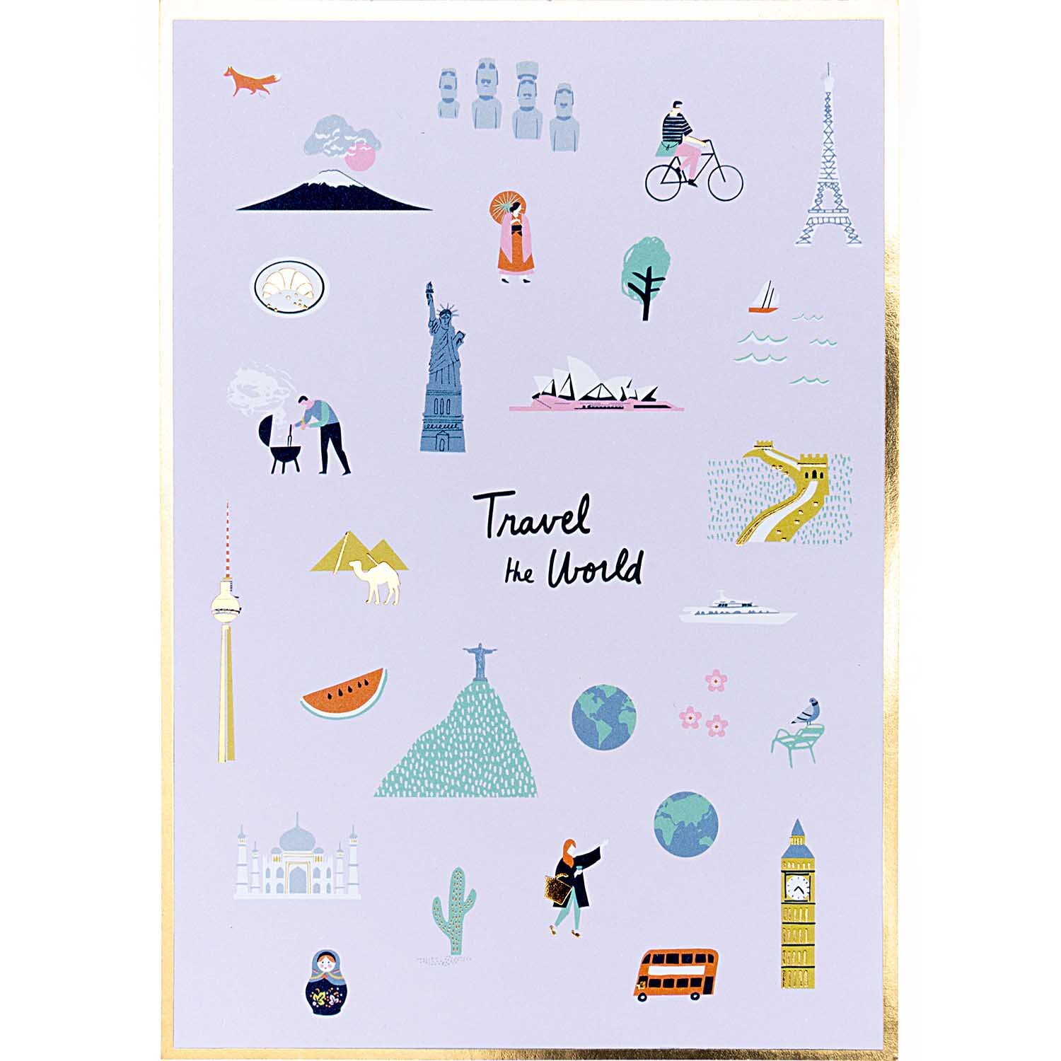 Paper Poetry Postkartenblock Travel the World 12 Stück Paper Poetry Postkartenblock Travel the World 12 Stück