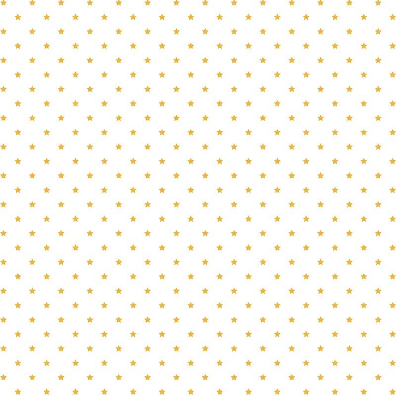 Rico Design Stoff Sterne weiß-gold 140cm