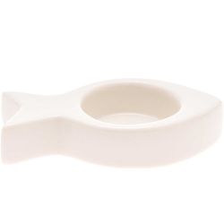 Teelichthalter Fisch weiß 11x6x2cm Teelichthalter Fisch weiß 11x6x2cm