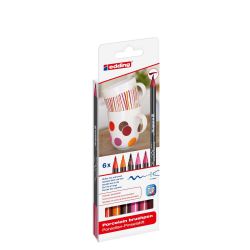 edding 4200/6 S porcelain brushpen warm colours edding 4200/6 S porcelain brushpen warm colours