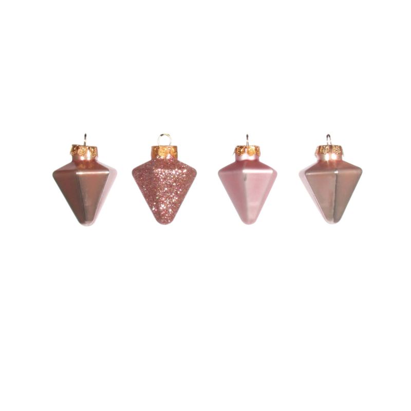 Baumschmuck Diamanten rosa 4 Stück