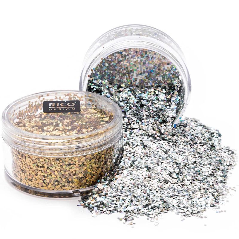 Rico Design Hologramm Glitter große Flakes 17g