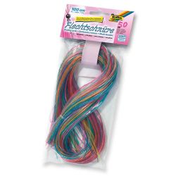 folia Flechtschnüre mit Glitter 1m 50 Stück folia Flechtschnüre mit Glitter 1m 50 Stück