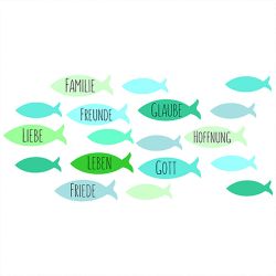 efco Wachsdekor Fische blau 8x6cm efco Wachsdekor Fische blau 8x6cm